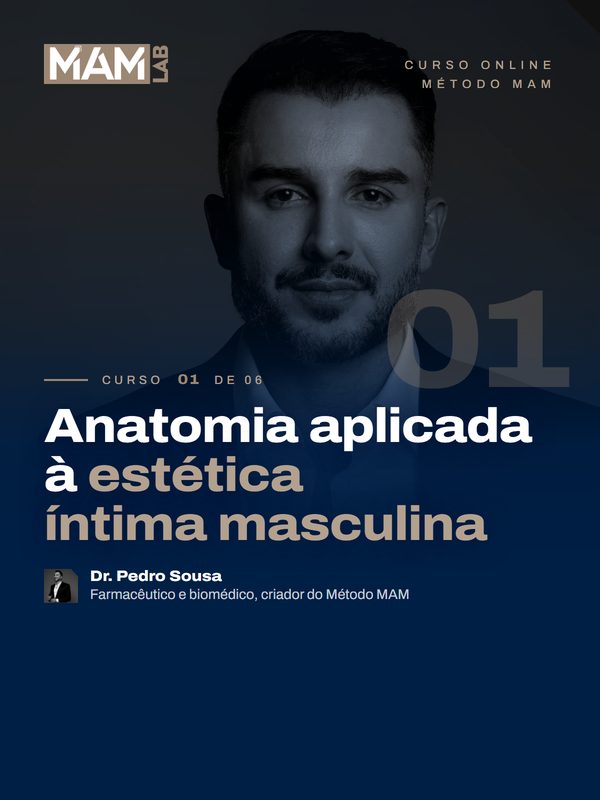 Capa do curso Anatomia aplicada à estética íntima masculina