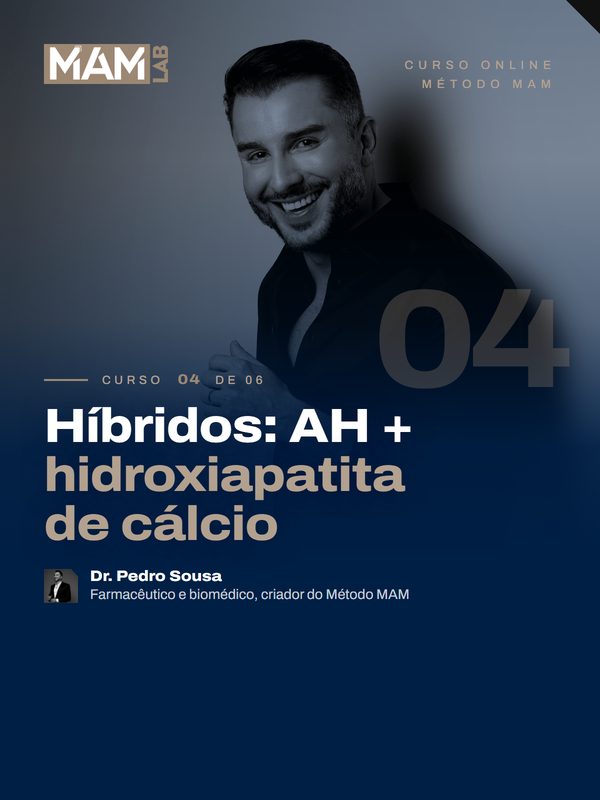 Capa do curso Híbridos: ácido hialurônico + hidroxiapatita de cálcio