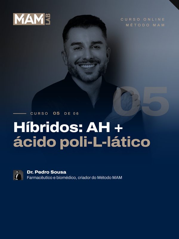 Capa do curso Híbridos: ácido hialurônico + ácido poli-L-lático